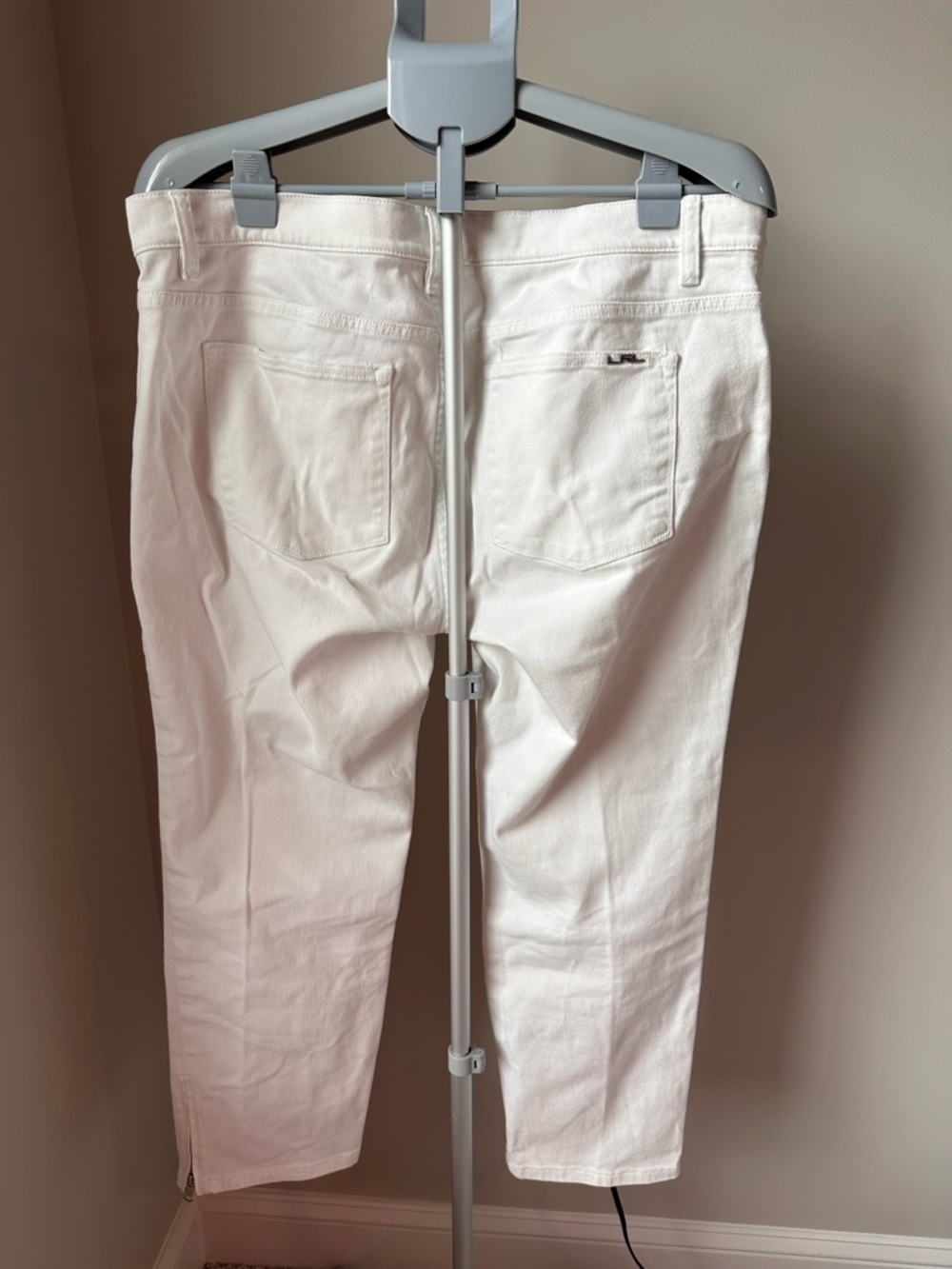 Ralph Lauren Jeans Co Size 16 White Straight Leg Jeans Ankle Zip 27” Inseam EUC - Picture 3 of 11